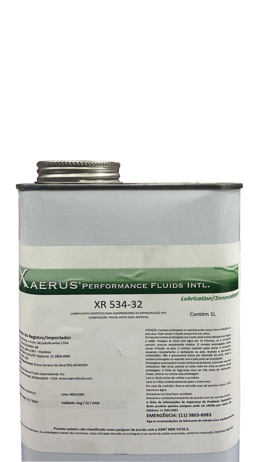 Óleo Sintético XAERUS 1LT XR 534-32 (BSE32 - Ultra32 - 160SZ - 160PZ)